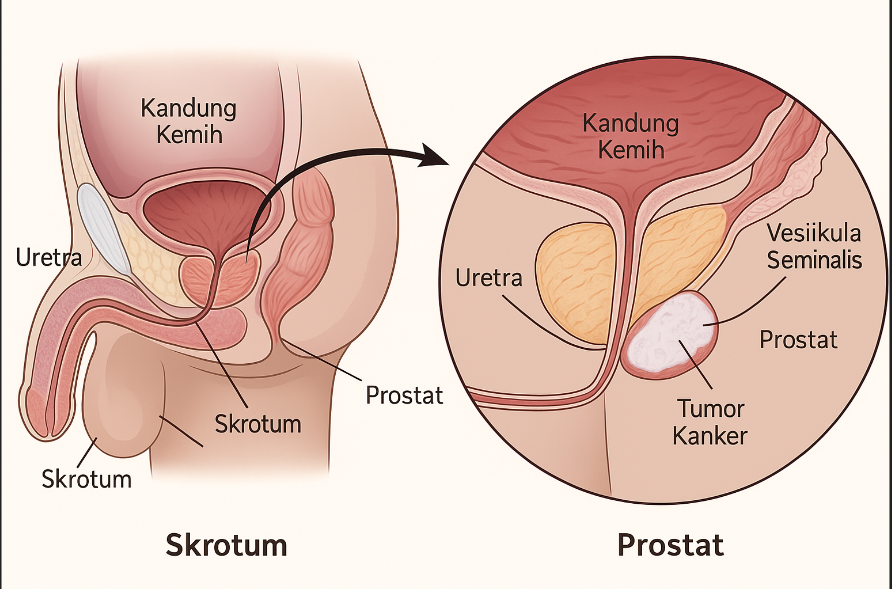 Ilustrasi Anatomi Prostat
